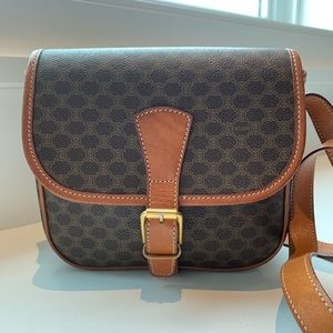 Vintage Celine Macadam Shoulder Crossbody Bag